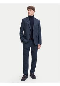 Jack & Jones Golf Milano 12285093 Granatowy Relaxed Fit. Typ kołnierza: golf. Kolor: niebieski. Materiał: bawełna #4