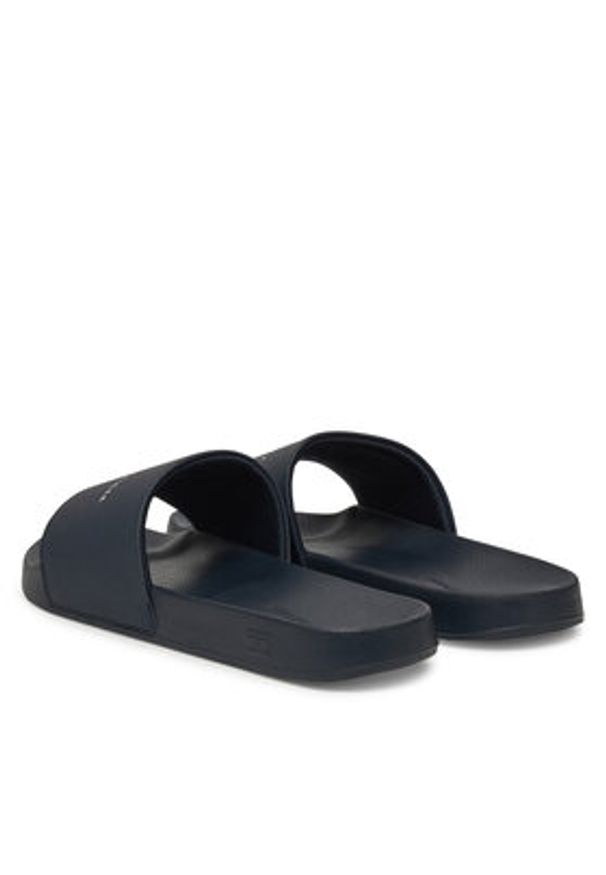 TOMMY HILFIGER - Tommy Hilfiger Klapki Hilifger Nyc Pool Slide FM0FM05432 Granatowy. Kolor: niebieski. Materiał: skóra