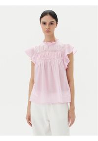 only - ONLY Bluzka Katti 15337637 Różowy Regular Fit. Kolor: różowy. Materiał: bawełna