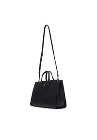 TOMMY HILFIGER - Tommy Hilfiger Torebka Th Daily Satchel Mono AW0AW18418 Czarny. Kolor: czarny. Materiał: skórzane #5