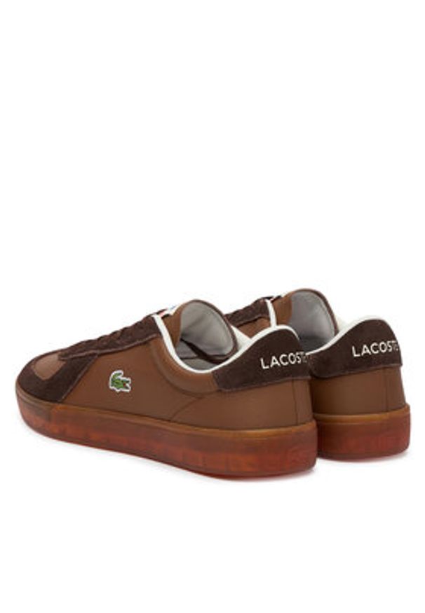 Lacoste Sneakersy Baseshot Pro 51SMA0077 Brązowy. Kolor: brązowy. Materiał: skóra