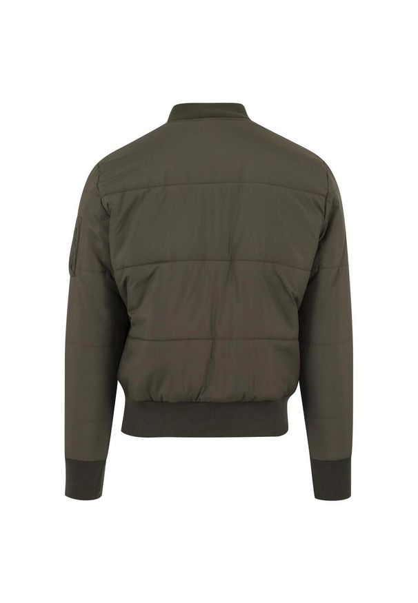 Urban Classics - Męska Pikowana Kurtka Bomberka Basic. Kolor: zielony. Sport: turystyka piesza