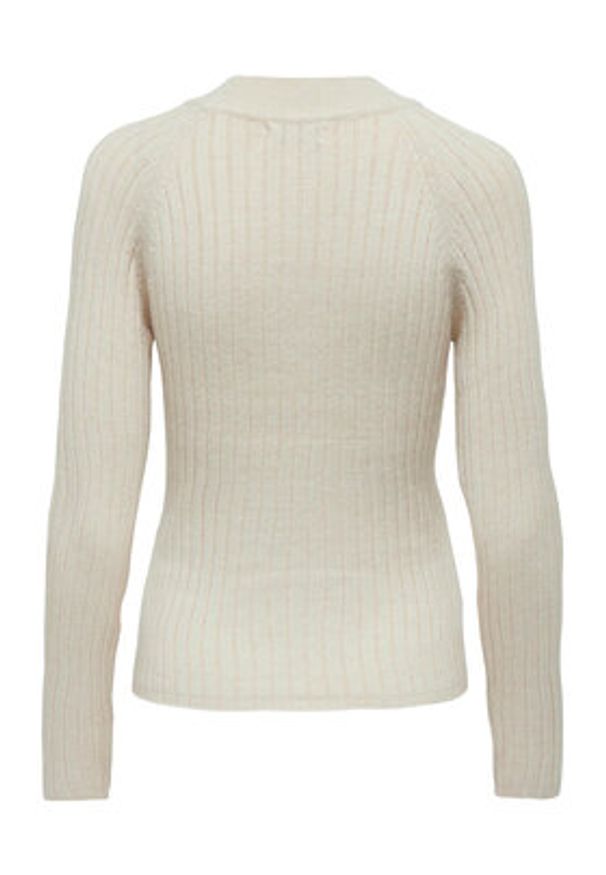 JDY Sweter 15238267 Beżowy Regular Fit. Kolor: beżowy. Materiał: syntetyk, wiskoza