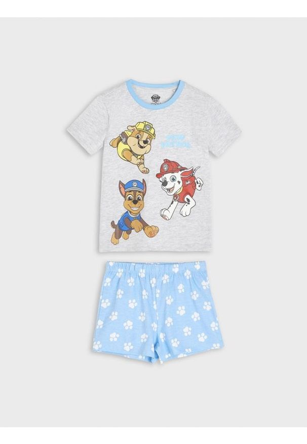 Sinsay - Piżama Psi Patrol - szary. Kolor: szary. Materiał: bawełna. Wzór: nadruk