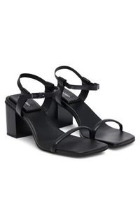 Calvin Klein Sandały Block Heel Sandal 75 Lth HW0HW02650 Czarny. Kolor: czarny. Materiał: skóra #5