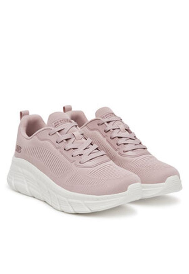skechers - Skechers Sneakersy Bobs B Flex Hi-Flying Hi 117385/BLSH Różowy. Kolor: różowy. Materiał: materiał