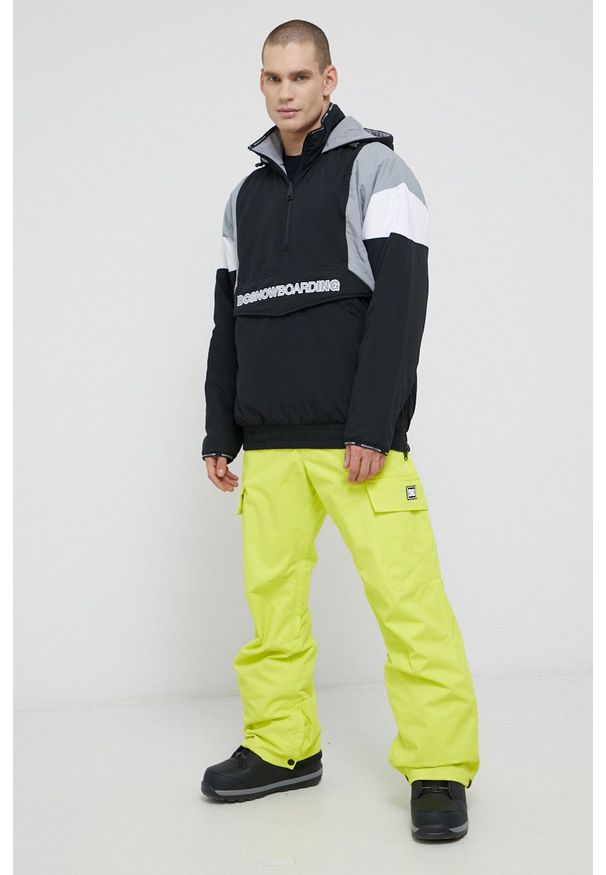 DC - Dc Spodnie snowboardowe męskie. Kolor: żółty. Materiał: materiał. Wzór: gładki. Sport: snowboard