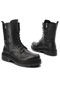 Czarne Botki Rieker Ocieplane Buty Damskie. Zapięcie: zamek. Kolor: czarny. Materiał: skóra, futro, syntetyk. Styl: klasyczny #7