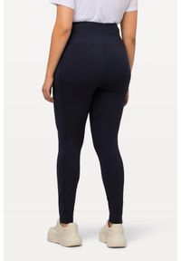 ULLA POPKEN - Damskie Legginsy sportowe szybkoschnące bardzo elastyczne. Kolekcja: plus size. Kolor: niebieski. Materiał: poliester, materiał. Sport: joga i pilates