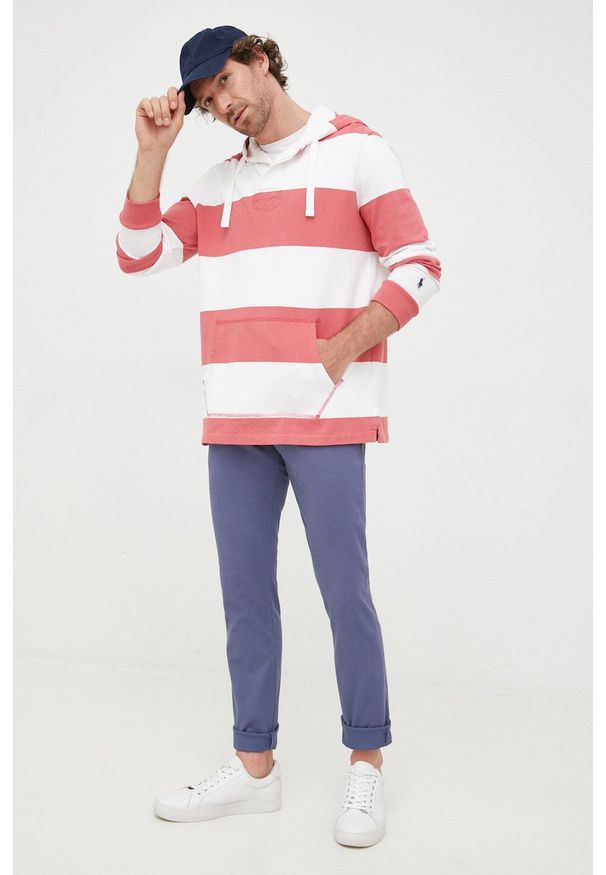 TOMMY HILFIGER - Tommy Hilfiger spodnie męskie w fasonie chinos. Kolor: niebieski. Materiał: bawełna