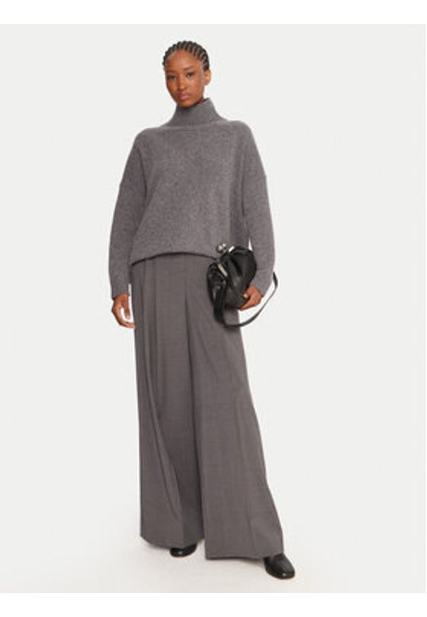 Weekend Max Mara Spodnie palazzo Adelfi 2525136072 Szary Wide Leg. Kolor: szary. Materiał: wełna