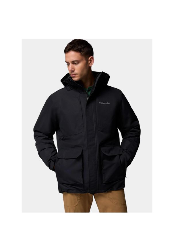 columbia - Kurtka Zimowa Męska Columbia Landroamer Interchange. Kolor: czarny. Materiał: puch. Sezon: zima. Sport: turystyka piesza