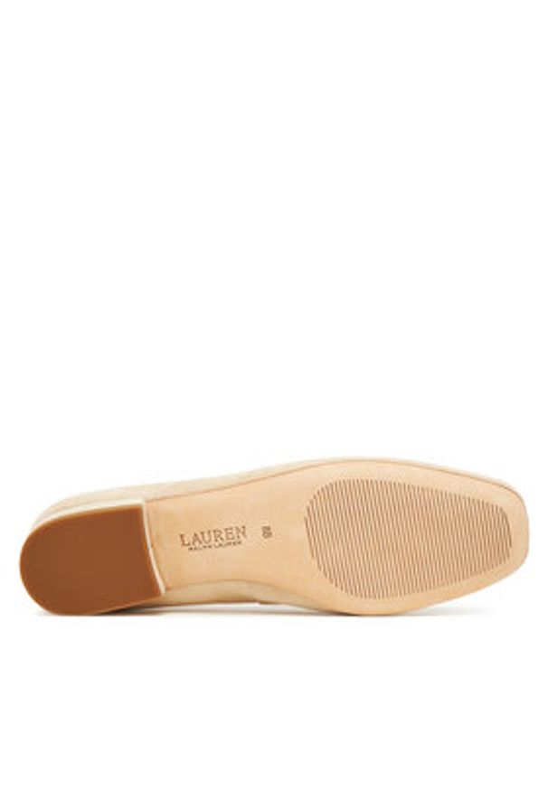 Lauren Ralph Lauren - LAUREN RALPH LAUREN Baleriny Emellie 802974358001 Beżowy. Kolor: beżowy. Materiał: zamsz, skóra