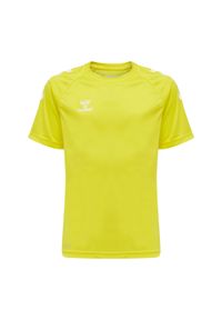 Koszulka sportowa z krótkim rękawem dziecięca Hummel Core XK Kids Poly T-Shirt. Kolor: żółty. Materiał: poliester. Długość rękawa: krótki rękaw. Długość: krótkie