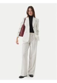 Hugo - HUGO Spodnie materiałowe Hejuly 50559202 Biały Loose Fit. Kolor: biały. Materiał: syntetyk #3