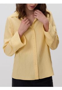 Reserved - Wzorzysta koszula z bawełny - jasnożółty. Kolor: żółty. Materiał: bawełna #1