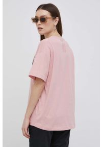 adidas Performance t-shirt bawełniany x Karlie Kloss HB1444 kolor różowy. Kolor: różowy. Materiał: bawełna. Długość rękawa: krótki rękaw. Długość: krótkie. Wzór: nadruk #5