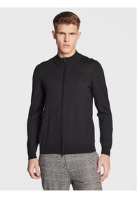 BOSS - Boss Kardigan Balonso-L 50476347 Czarny Regular Fit. Kolor: czarny. Materiał: wełna