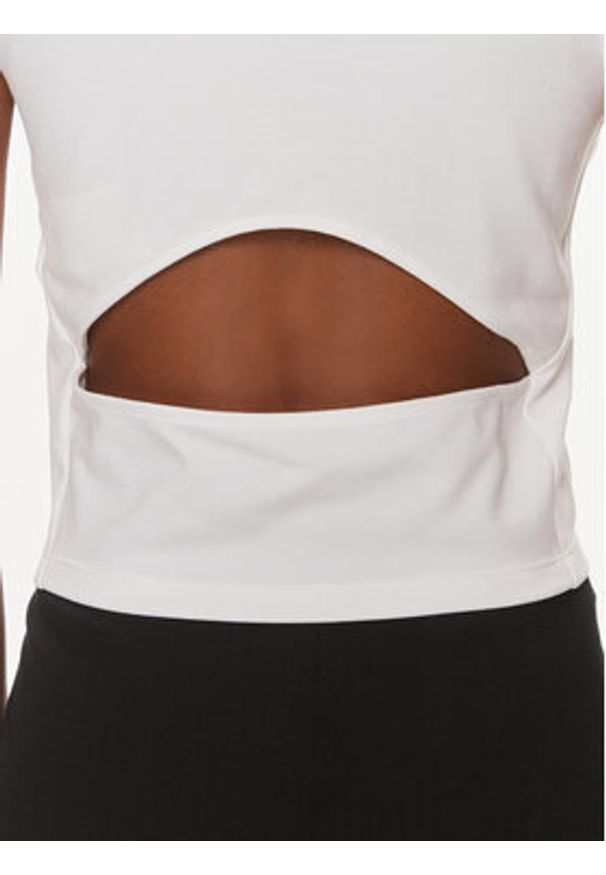 Calvin Klein Jeans Top Archival J20J223107 Biały Slim Fit. Kolor: biały. Materiał: wiskoza, syntetyk