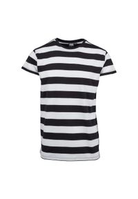 Urban Classics - Męska Koszulka W Paski. Kolor: czarny, biały, wielokolorowy. Wzór: paski. Sport: turystyka piesza #1