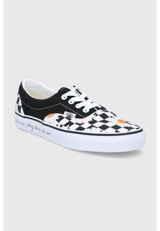 Vans Tenisówki UA Era damskie na płaskiej podeszwie. Nosek buta: okrągły. Zapięcie: sznurówki. Materiał: guma. Obcas: na płaskiej podeszwie