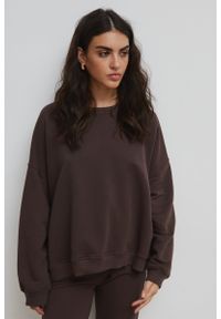 Marsala - Bluza damska o kroju regular fit w kolorze CHOCOLATE - PHENIX. Materiał: dzianina, bawełna, dresówka, poliester #1