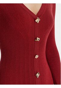 Guess Sukienka dzianinowa W6RK02 Z3700 Czerwony Regular Fit. Kolor: czerwony. Materiał: wiskoza #4