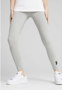 Puma - Legginsy damskie z logo No. 1 ESS PUMA Light Gray Heather. Kolor: czarny, szary, wielokolorowy. Materiał: jersey, materiał