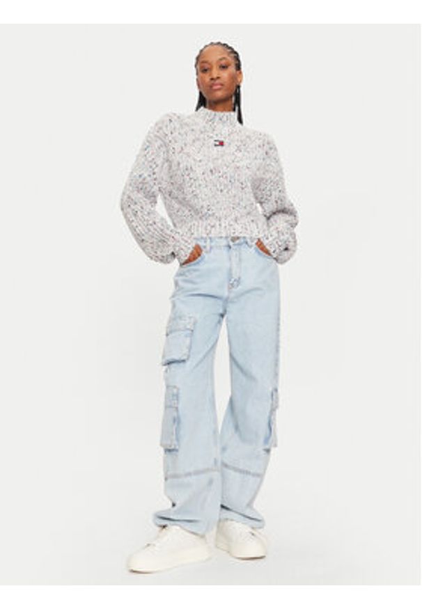 Tommy Jeans Sweter DW0DW18673 Kolorowy Regular Fit. Materiał: syntetyk. Wzór: kolorowy