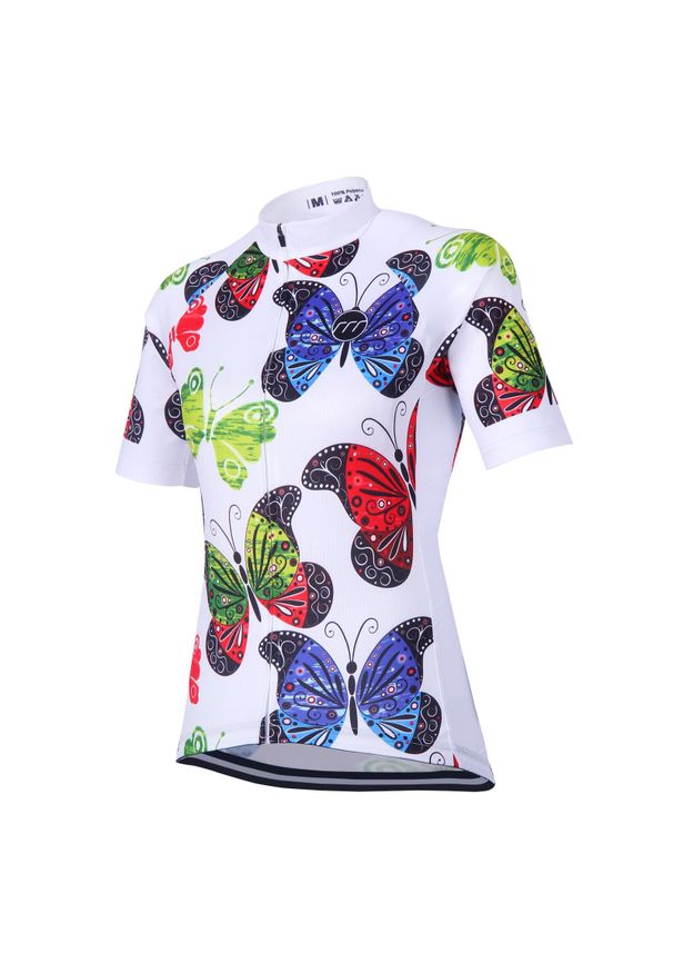 MADANI - Koszulka rowerowa damska madani Butterflies. Kolor: fioletowy