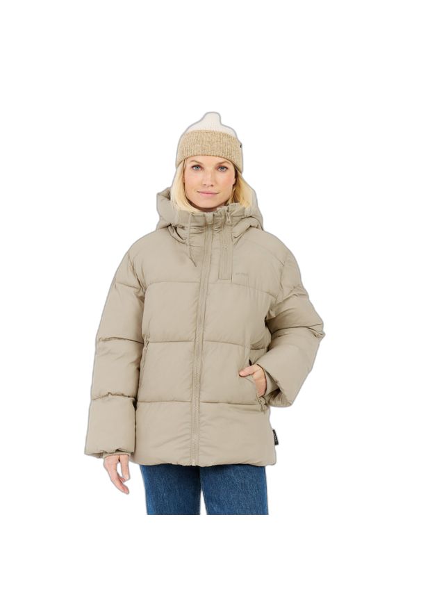 Damska kurtka puchowa Protest Selby. Kolor: wielokolorowy, beżowy, brązowy. Materiał: puch