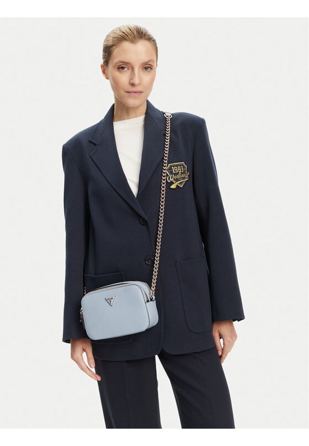 Guess Torebka Noelle II HWZG96 72140 Błękitny. Kolor: niebieski. Materiał: skórzane