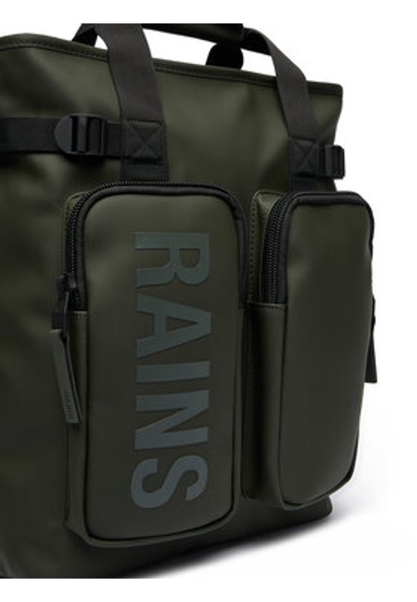 Rains Plecak Texel Tote 14240 Khaki. Kolor: brązowy. Materiał: materiał