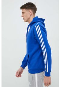 adidas Performance bluza dresowa Tiro 23 kolor niebieski z kapturem z aplikacją. Typ kołnierza: kaptur. Kolor: niebieski. Materiał: dresówka. Wzór: aplikacja #6