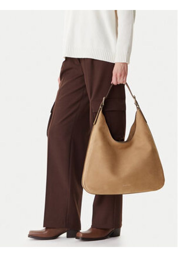 MICHAEL Michael Kors Torebka Nolita Large 30F4GY5H3T Brązowy. Kolor: brązowy. Materiał: skórzane