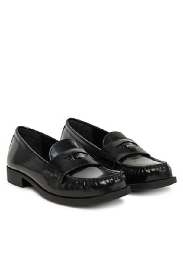 Love Moschino - LOVE MOSCHINO Mokasyny JA10222G1NJD000A40 Czarny. Kolor: czarny. Materiał: skóra