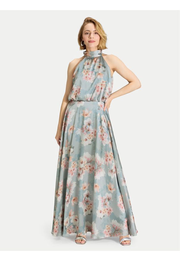 Swing Sukienka wieczorowa 5AK14900 Błękitny Regular Fit. Kolor: niebieski. Materiał: syntetyk. Styl: wizytowy