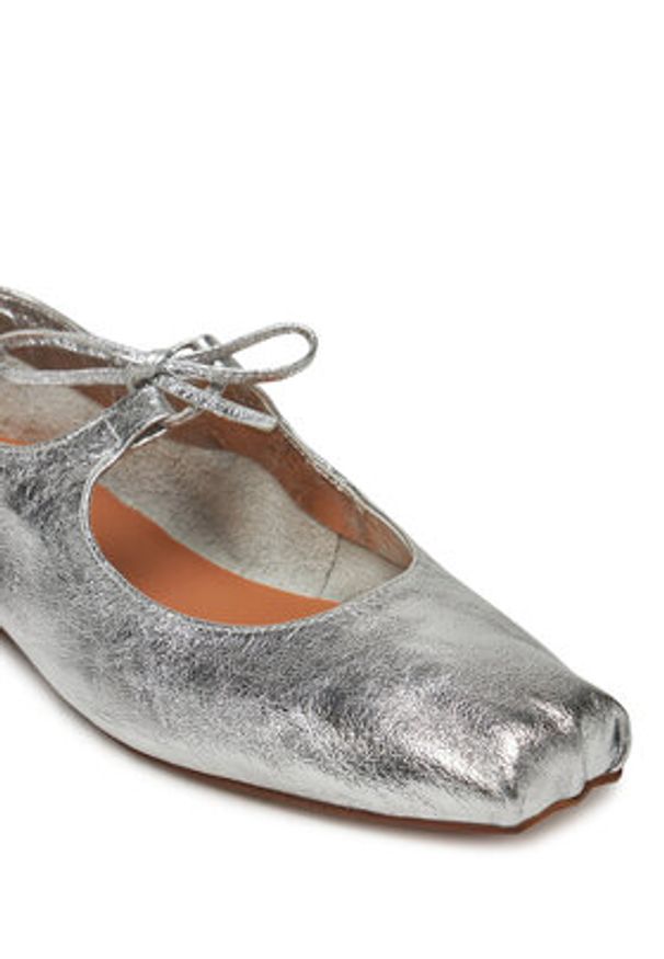 BALAGAN - Balagan Baleriny Batsheva Srebrny. Kolor: srebrny. Materiał: skóra