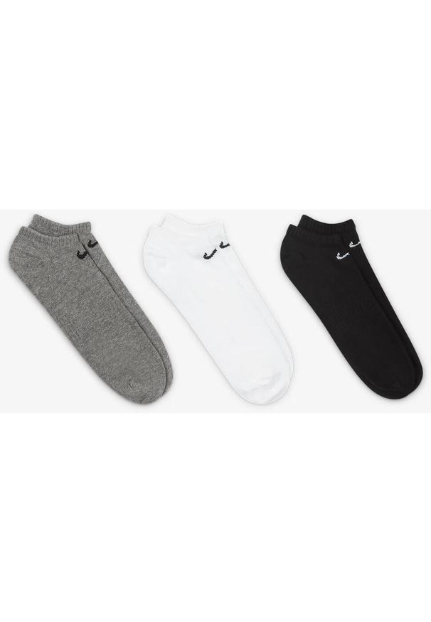 SKARPETY Nike Everyday Lightweight No-Show 3pack, Dla obu płci. Kolor: biały, wielokolorowy, szary. Materiał: bawełna, materiał