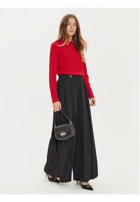 TwinSet - TWINSET Spodnie palazzo 242TT2172 Czarny Wide Leg. Kolor: czarny. Materiał: syntetyk