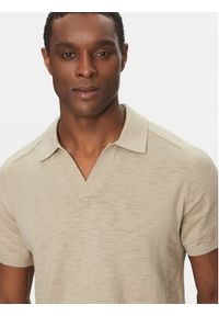 Calvin Klein Polo K10K114087 Beżowy Regular Fit. Typ kołnierza: polo. Kolor: beżowy. Materiał: bawełna #5