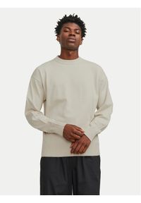 Jack & Jones Sweter Collective 12251556 Beżowy Relaxed Fit. Kolor: beżowy. Materiał: syntetyk #1