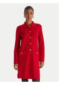 Luisa Spagnoli Sukienka dzianinowa Magilla 100109 Czerwony Regular Fit. Kolor: czerwony. Materiał: wełna #1