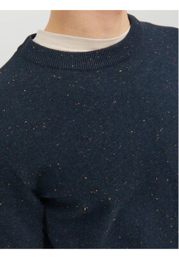 Jack & Jones - Jack&Jones Sweter Albert 12236792 Granatowy Regular Fit. Kolor: niebieski. Materiał: bawełna