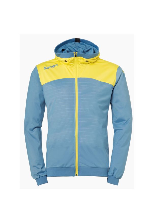 KEMPA - Kurtka z kapturem Kempa Homme Emotion 2.0. Typ kołnierza: kaptur. Kolor: niebieski, wielokolorowy, żółty. Sport: piłka ręczna