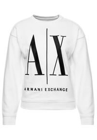 Armani Exchange Bluza 8NYM02 YJ68Z 1000 Biały Regular Fit. Kolor: biały. Materiał: bawełna