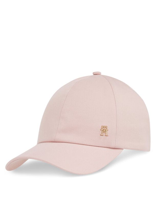 TOMMY HILFIGER - Tommy Hilfiger Czapka z daszkiem Elevated Chic Soft Cap AW0AW17138 Różowy. Kolor: różowy. Materiał: materiał, bawełna