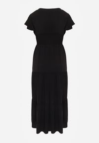 Born2be - Czarna Sukienka z Wiskozy Heeny. Okazja: na co dzień, na randkę. Kolor: czarny. Materiał: wiskoza. Wzór: gładki, aplikacja. Sezon: lato. Styl: casual. Długość: maxi #7