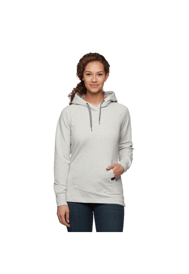 Bluza turystyczna z kapturem damska Black Diamond Rays Pullover Hoody. Typ kołnierza: kaptur. Kolor: szary