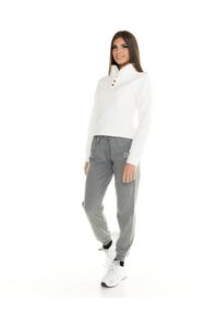 LEONE 1947 APPAREL - Damska, krótka pikowana bluza Leone Leisure. Kolor: biały. Materiał: tkanina. Długość: krótkie. Sport: fitness